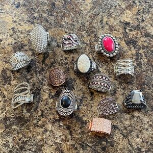 13pc Paparazzi ring assortment